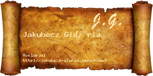 Jakubecz Glória névjegykártya